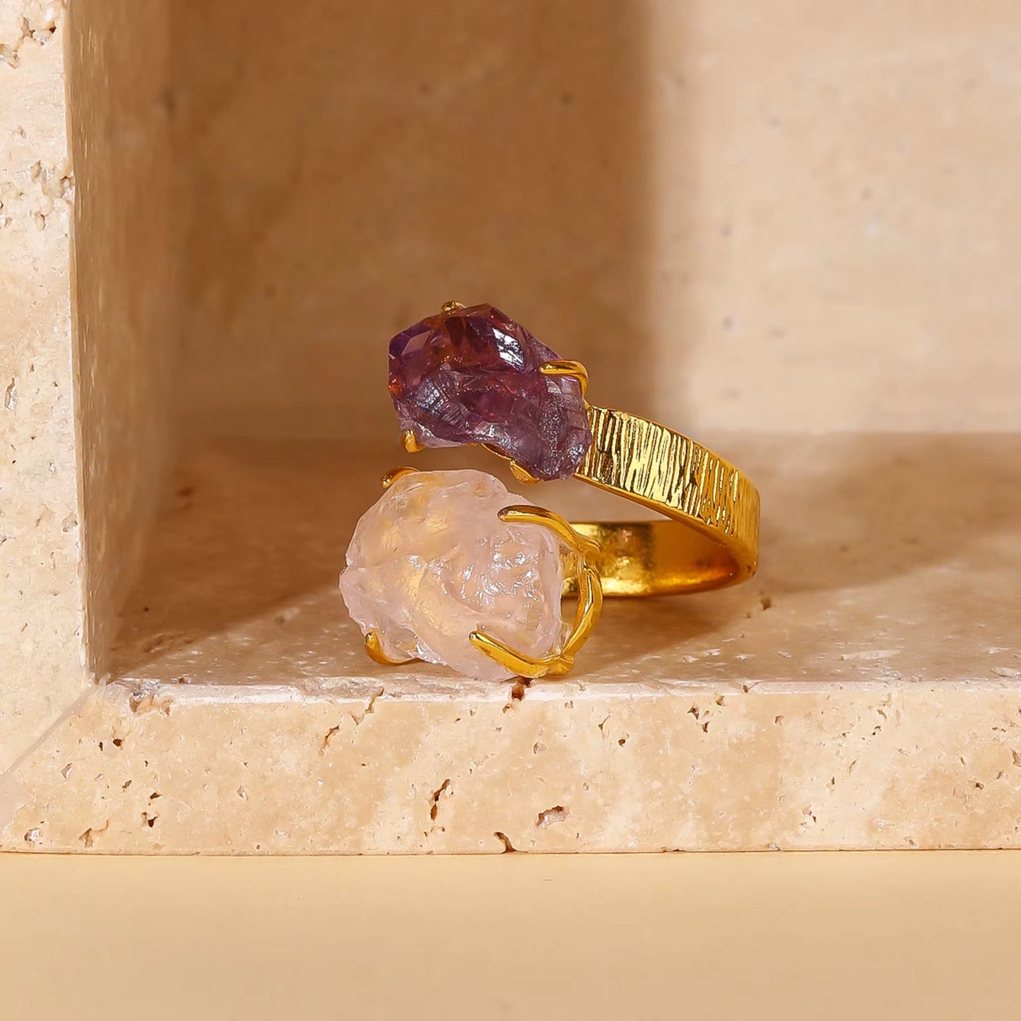 Asterix- Rose Quartz & Amethyst