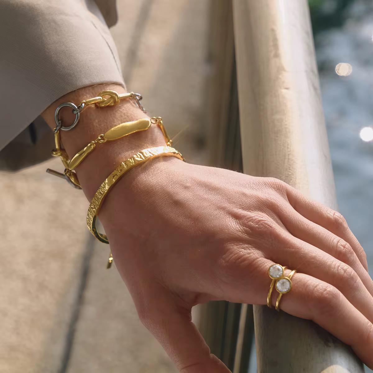 The Liquid Gold bracelets