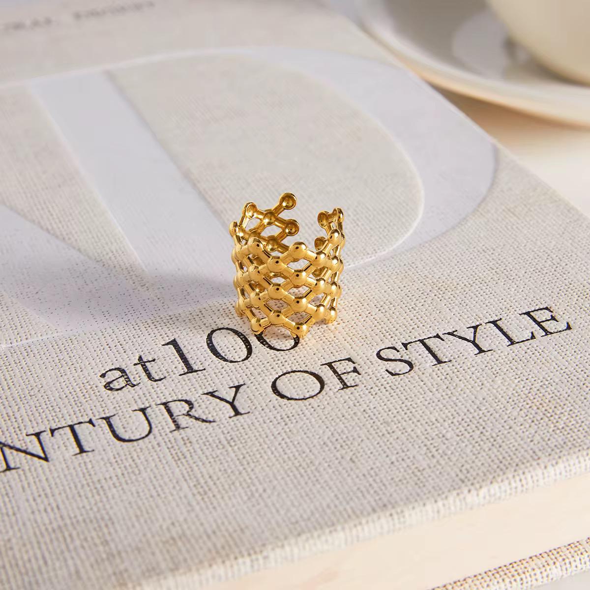 The Gilded Mesh Ring