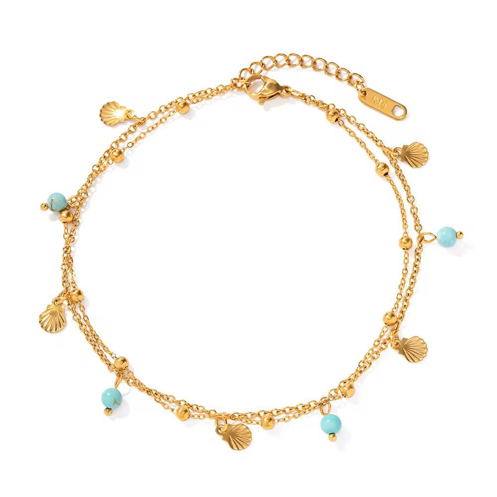 Shell & Stone Anklet