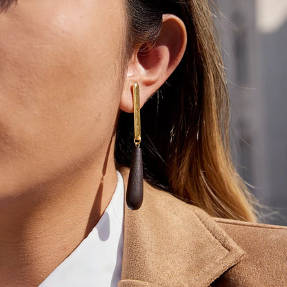 Wooden Charm Earrings