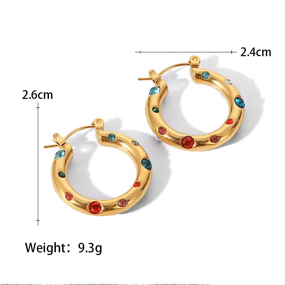 Luxe Gem Hoops