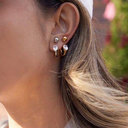 Oval Stud- Gold