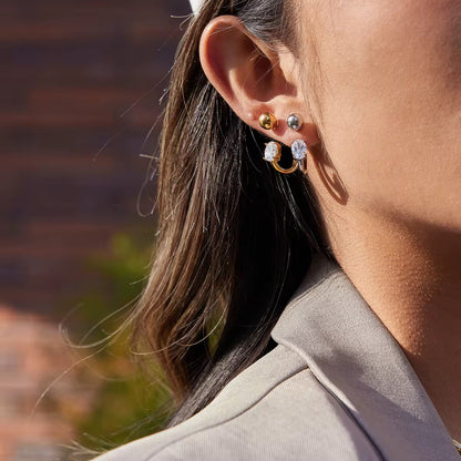 Oval Stud- Gold
