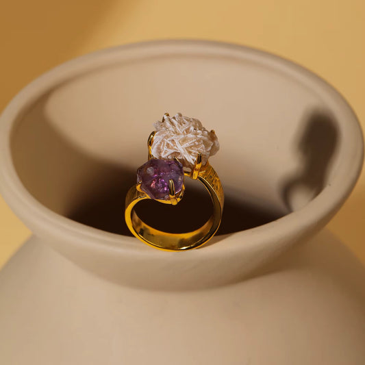 Asterix- Rose Stone & Amethyst