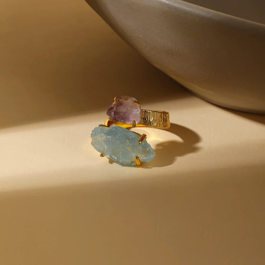 Asterix- Aquamarine & Amethyst