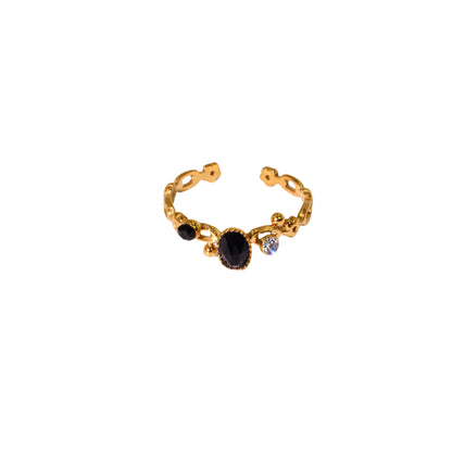 Fioré Adjustable Ring – 18K Gold Plated with Colorful Zircons