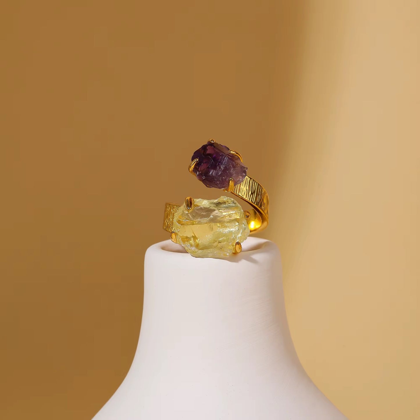 Asterix - Lemon Crystal & Amethyst