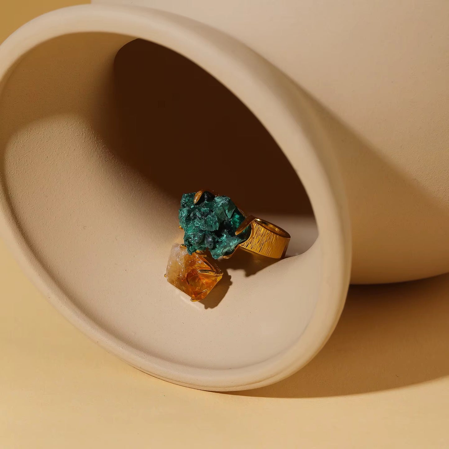 Asterix- Malachite & Citrine