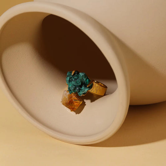 Asterix- Malachite & Citrine