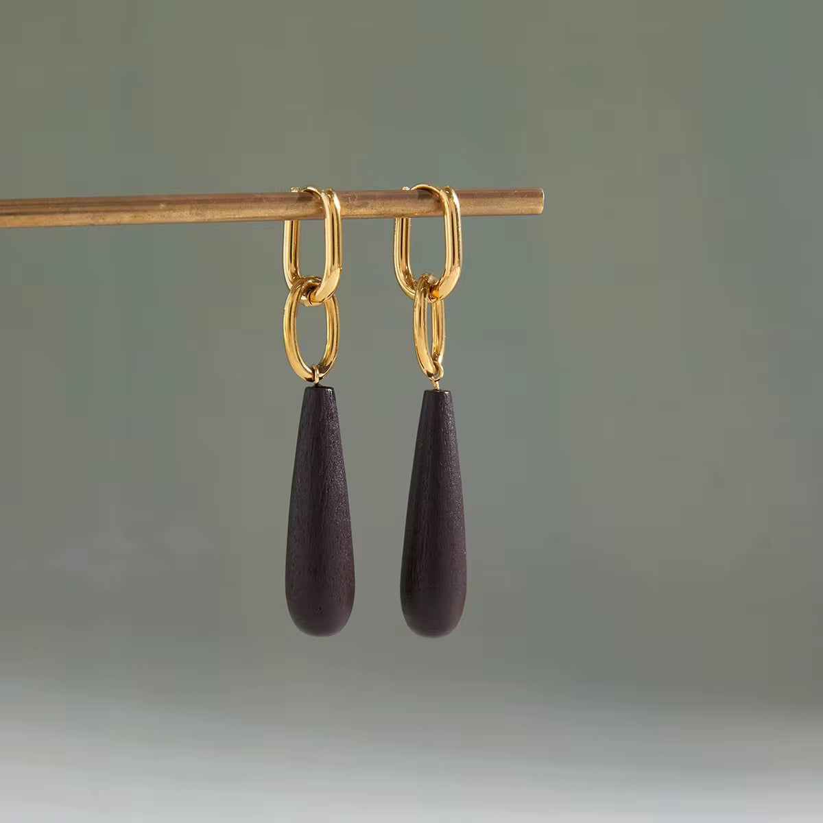 Wooden Charm Earrings