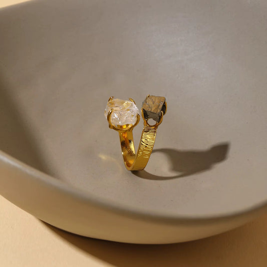 Asterix- White Quartz & Iron Pyrite