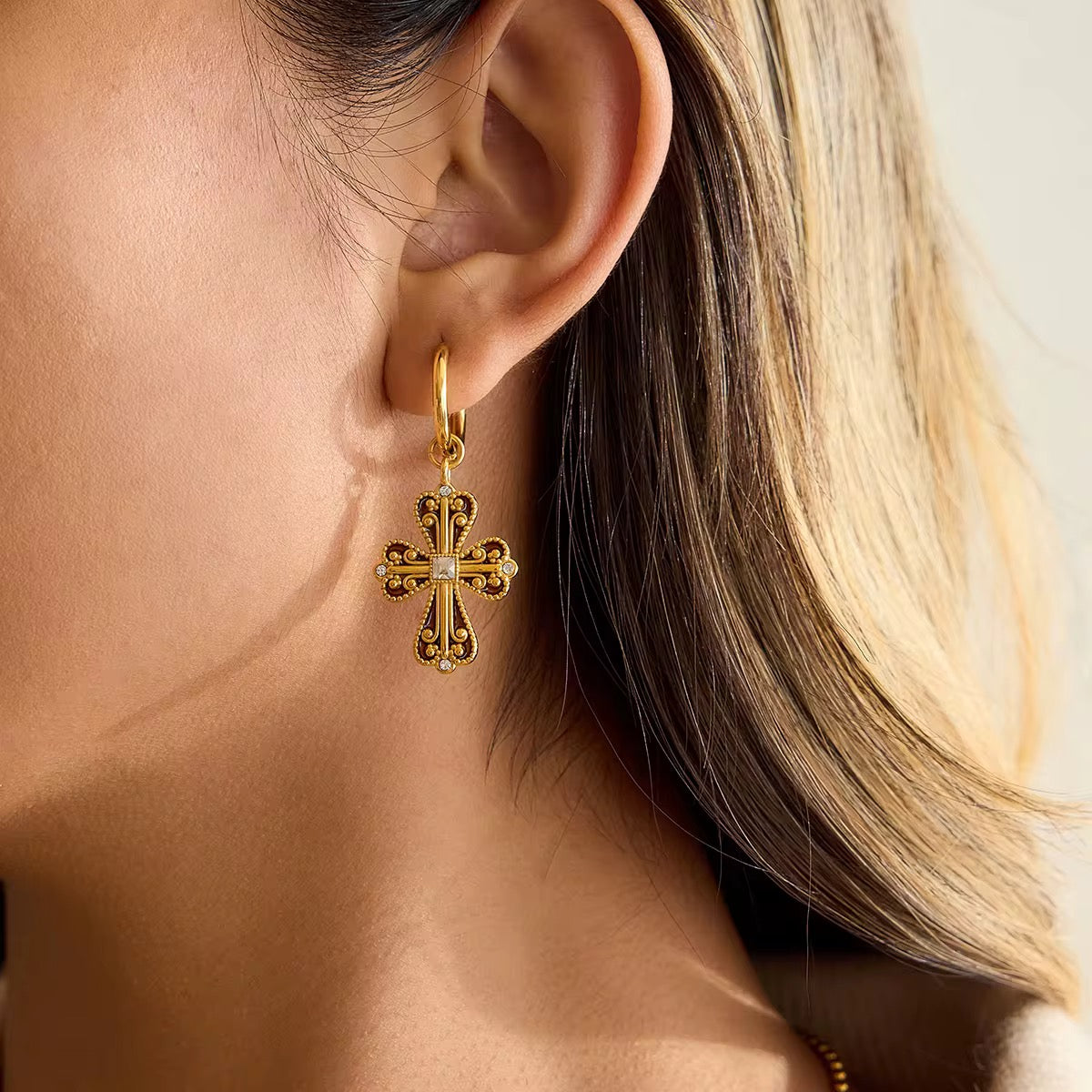 Cross Earrings