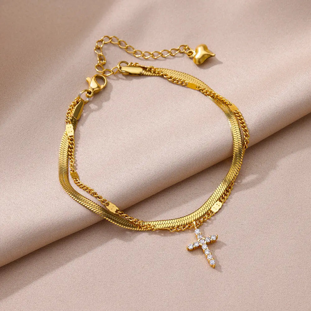 Celestial Dual Cross Pendant