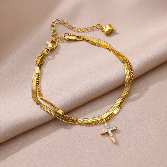 Celestial Dual Cross Pendant