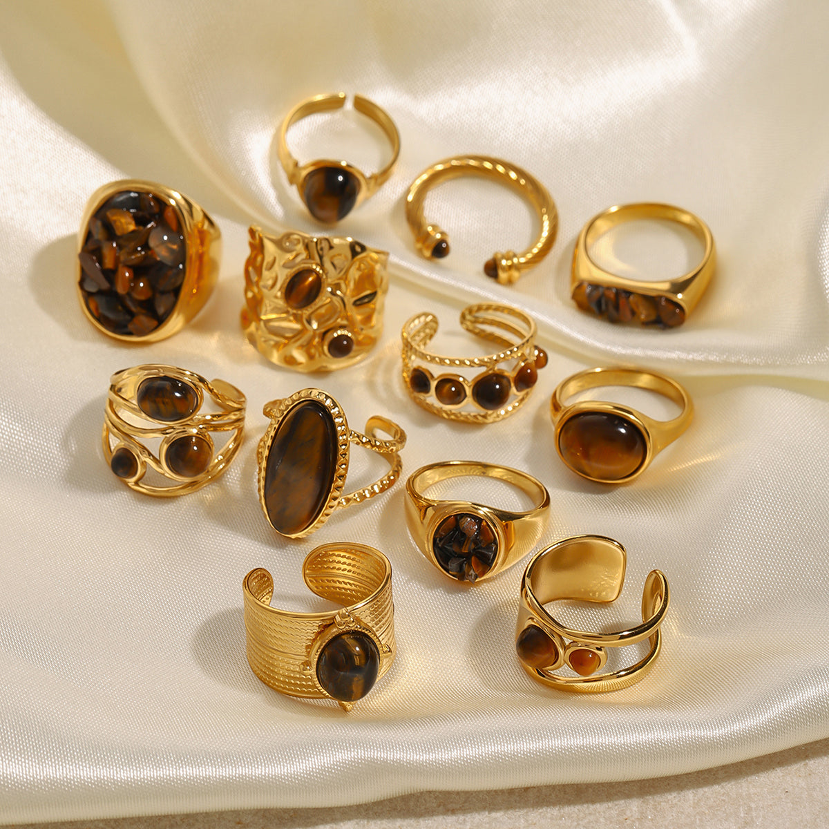 Tiger Eye Ring Sets