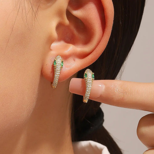 Serpentine Hoop Earrings