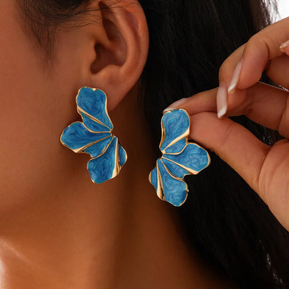 Golden Bloom Petal Earrings