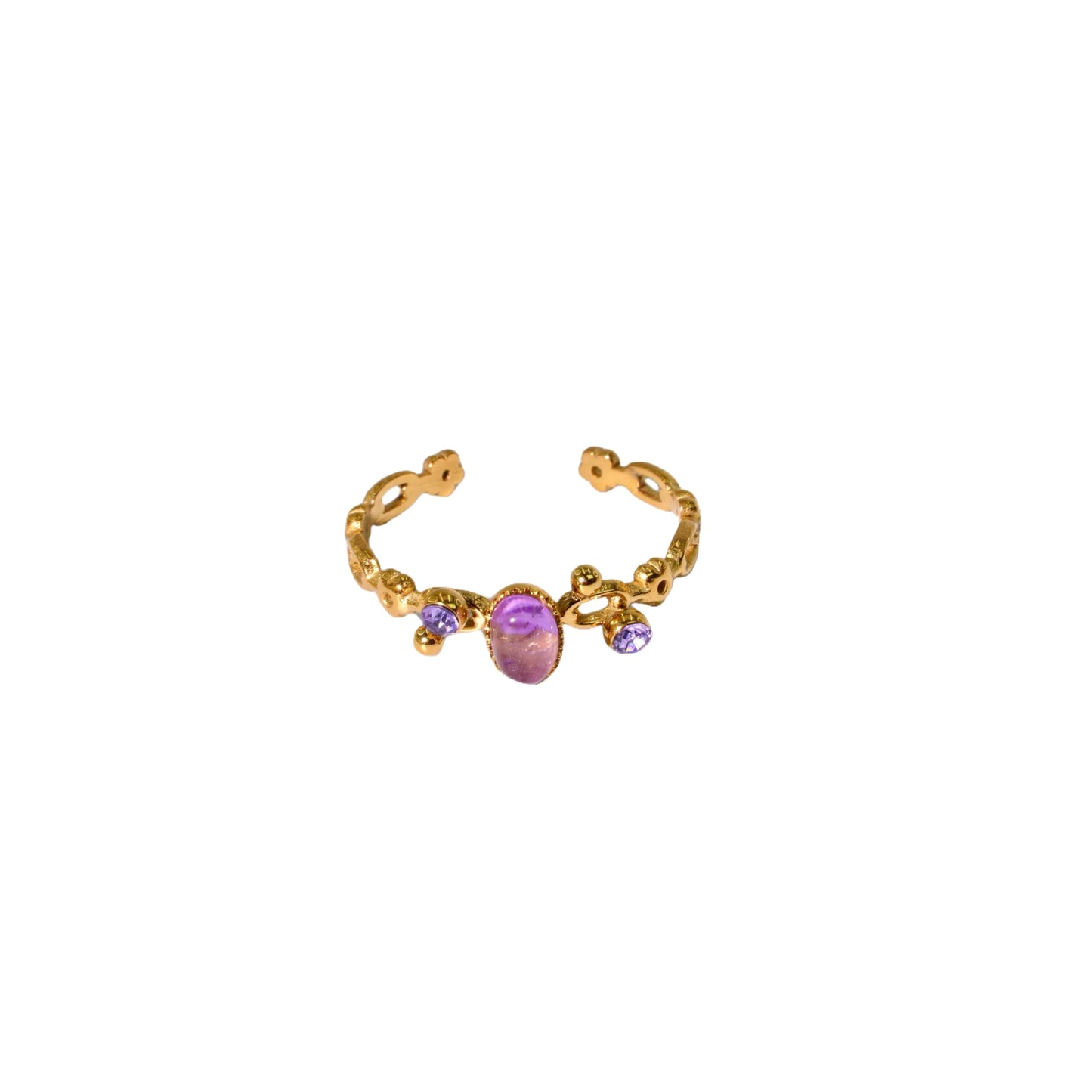 Fioré Adjustable Ring – 18K Gold Plated with Colorful Zircons