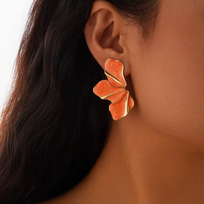 Golden Bloom Petal Earrings