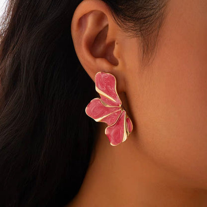 Golden Bloom Petal Earrings