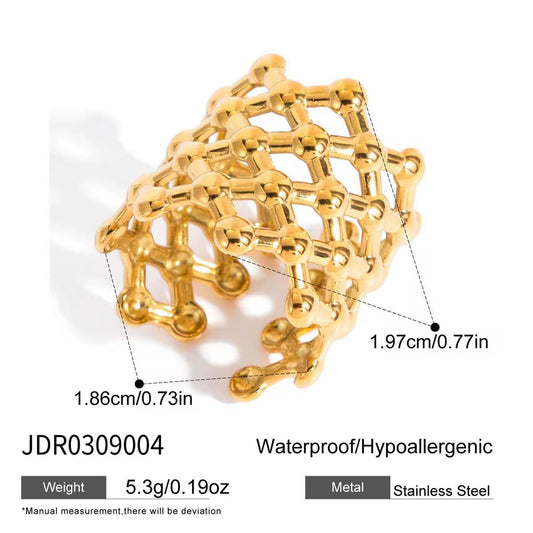 The Gilded Mesh Ring