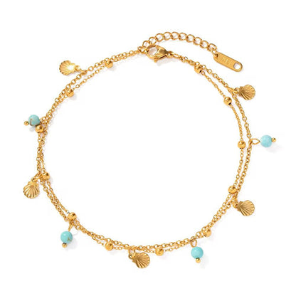 Shell & Stone Anklet