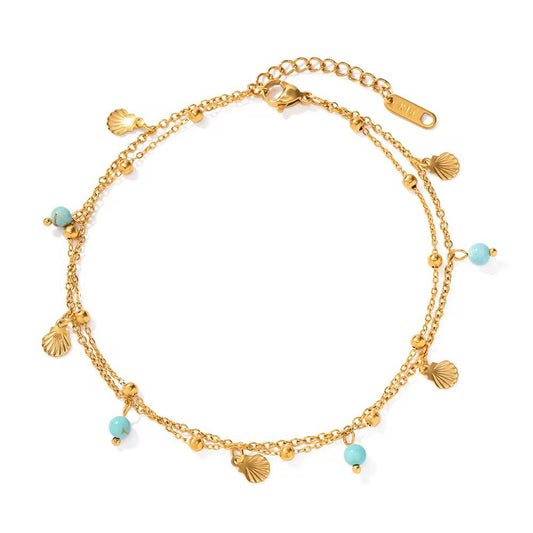 Shell & Stone Anklet