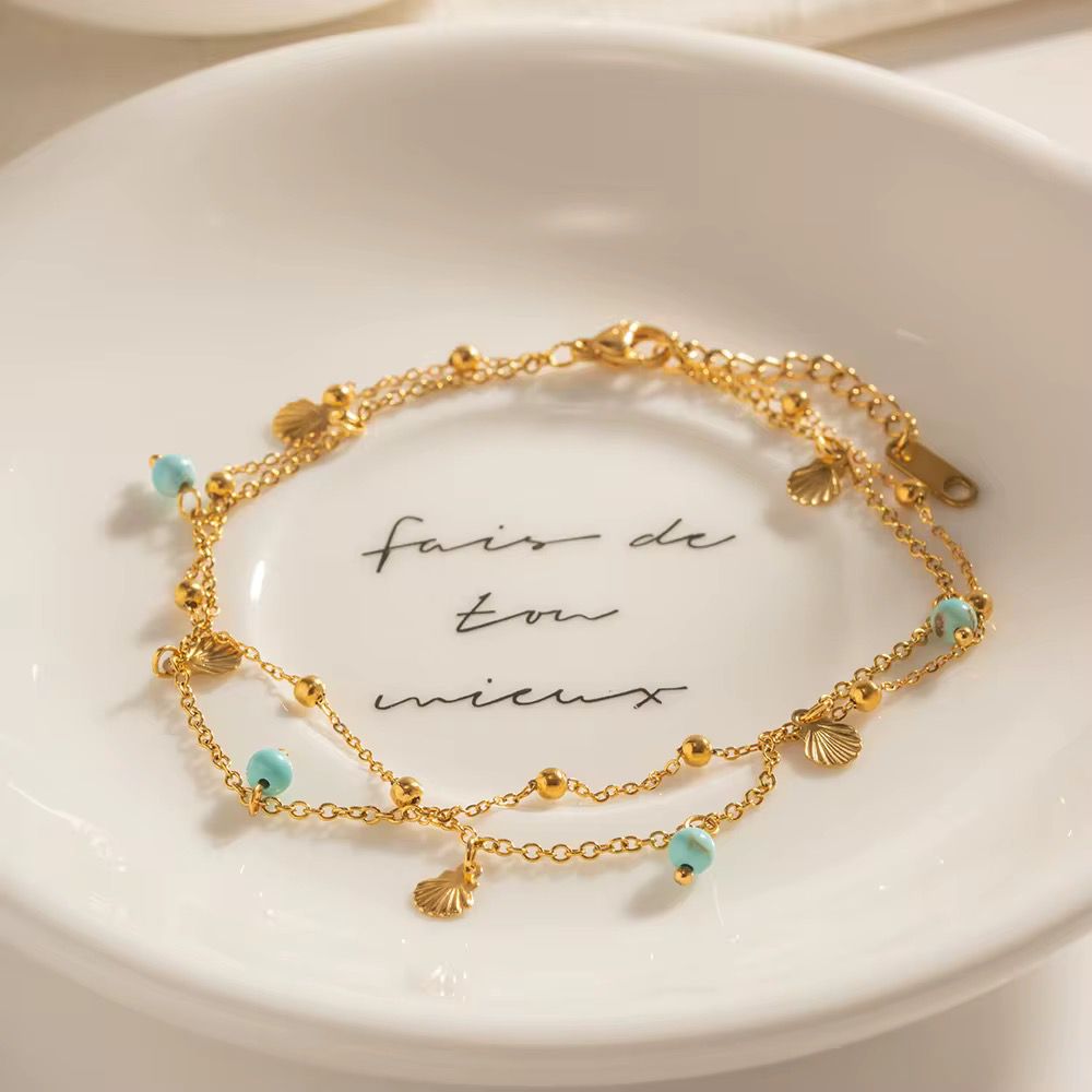 Shell & Stone Anklet