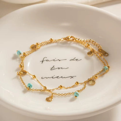 Shell & Stone Anklet
