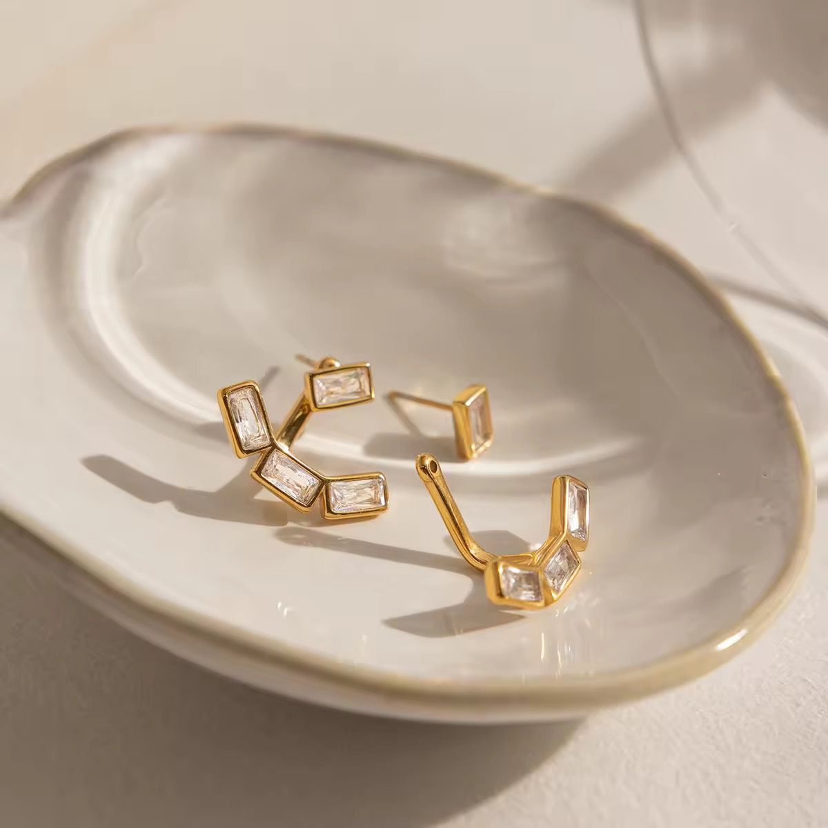 Arc Crystal Earrings