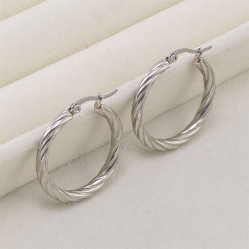 Silver Hoops